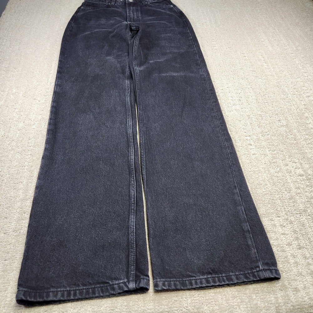 Reformation Wilder High Rise, Wide Leg Jeans, Black, size 26